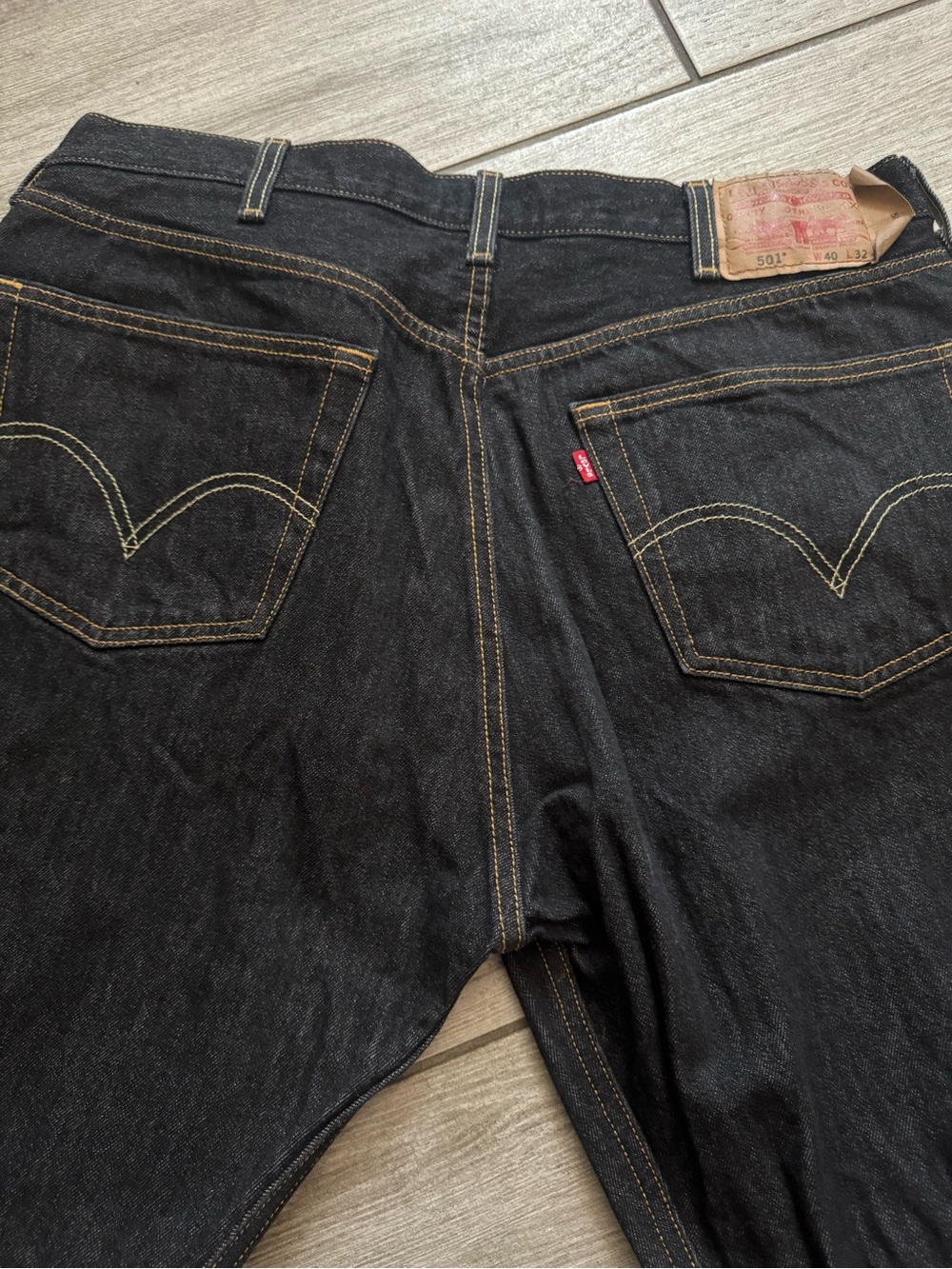 Levi's Men's Black Denim Straight Jeans